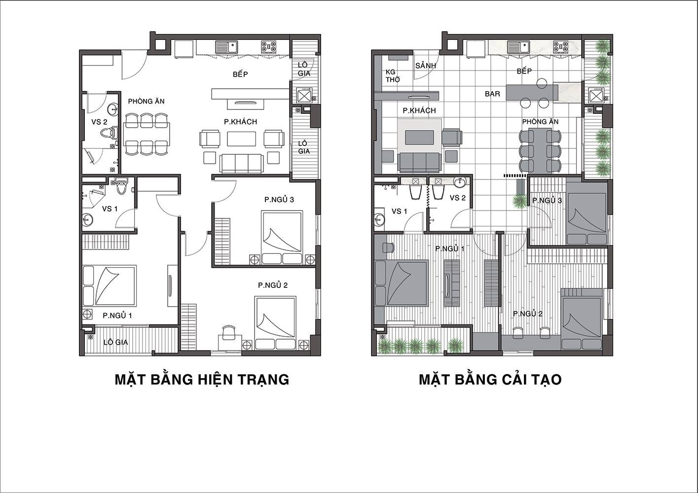 Khám phá căn hộ chung cư hơn 100m2, di dời cải tạo không ảnh hưởng đến kết cấu